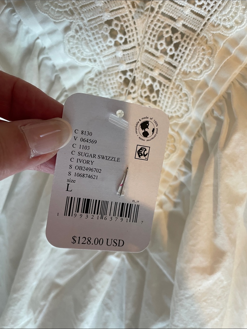 Free People Sundazed Mini Dress- size Large - Picture 5 of 9